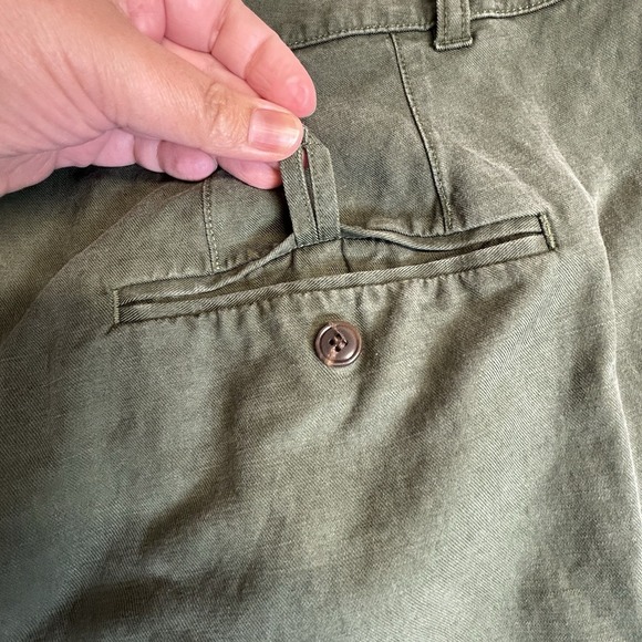 Madewell The Plus Curvy Harlow Wide-Leg Pant in Drapey Twill Green‎ Size 20W - Picture 6 of 9